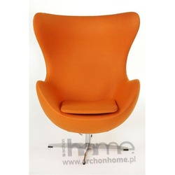 Fotel Jajo pomarańczowy kaszmir - inspirowany Egg