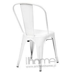Krzesło Paris białe - inspirowany Tolix