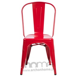 Krzesło Paris czerwone - inspirowany Tolix