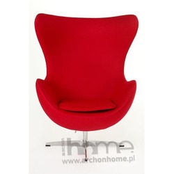 Fotel Jajo czerwony kaszmir - inspirowany Egg