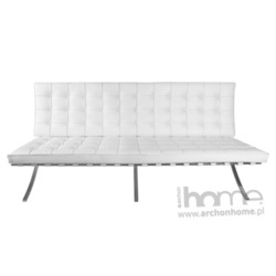 Sofa dwuosobowa Barcelona biała eko skóra  - inspirowana Barcelona