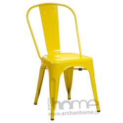 Krzesło Paris żółte - inspirowany Tolix