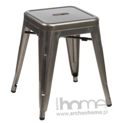 Stołek Paris metaliczny - inspirowany Tolix