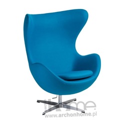 Fotel Jajo niebieski jasny kaszmir Premium