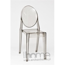 Krzesło Viki szare transparentne - inspirowane Victoria Ghost