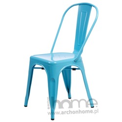 Krzesło Paris niebieskie - inspirowany Tolix