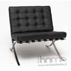 Fotel Barcelona czarna skóra - inspirowany Barcelona